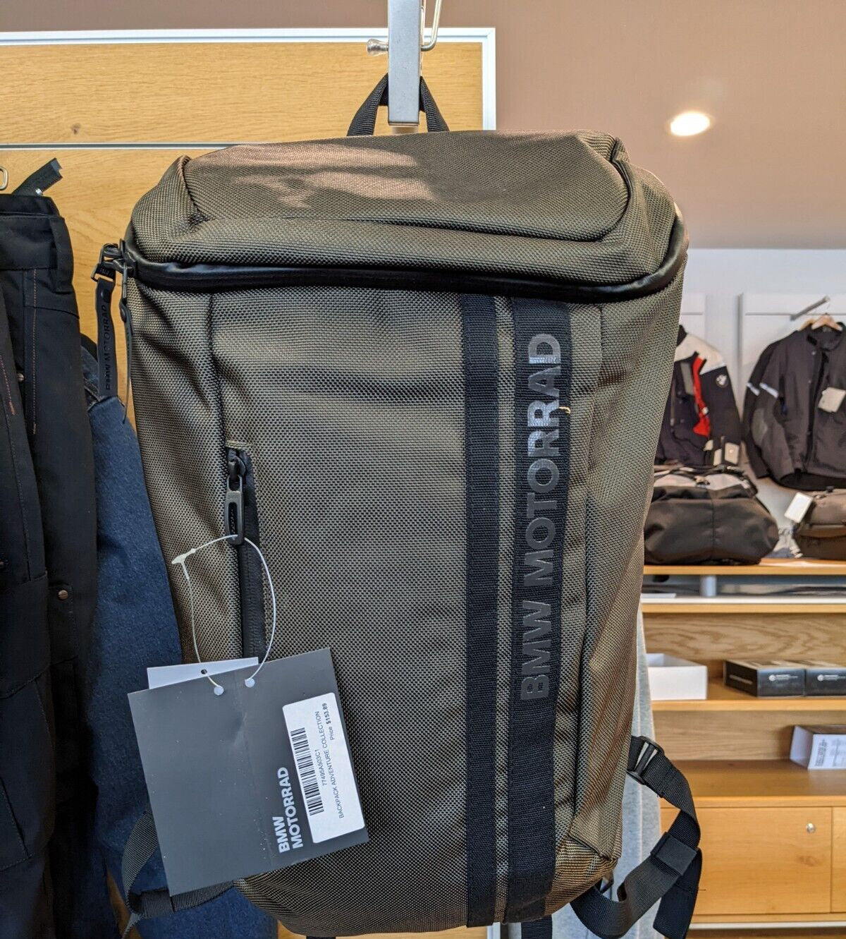 bmw leather backpack 15.6in Laptop Black with Carbon Fiber Design The weather BMW Adventure Collection Backpack