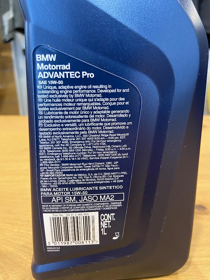BMW 15W-50 Advantec OEM Engine Oil 1L
