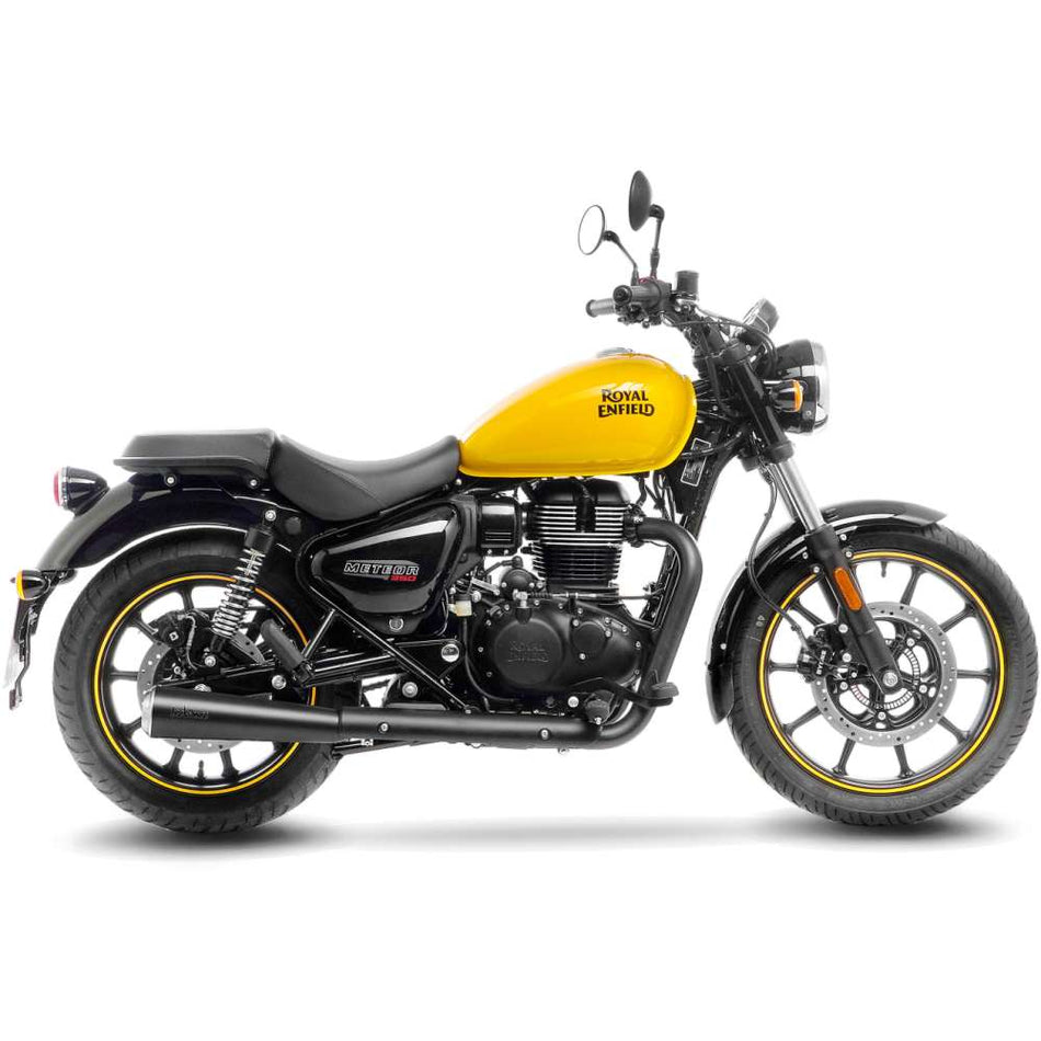 LeoVince Classic Racer Black Edition Royal Enfield Meteor 350 2021-2025