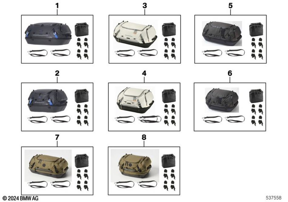 BMW Rear Bag Black Collection Small 77495A0E758