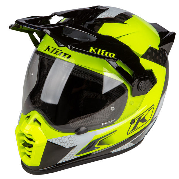 KLIM Krios Pro Carbon Fiber Motorcycle Helmet, Charger HI-VIS