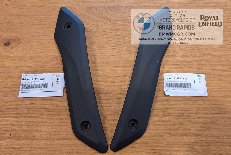 BMW R1250RT Black Windshield Trim Kit 2021-2024