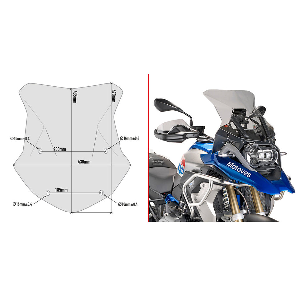 Givi Windshield - BMW R1200/1250GS GSA 2013-2024