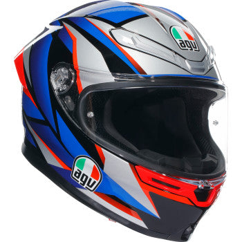 AGV K6 S Helmet - Slashcut - Black/Gray/Red AGV K6 S Helmet - Slashcut - Black/Gray/Red