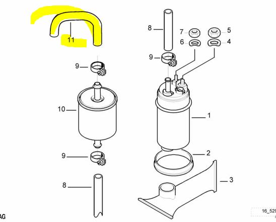 INTERNAL FUEL LINE ELBOW 16142325808 R1100/1150 94-2005 K1200LT 98-2008