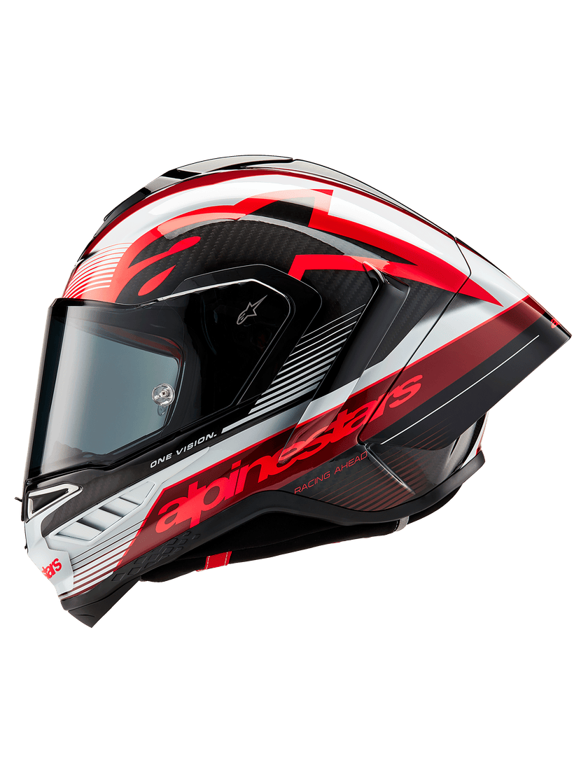 Alpinestars Supertech R10 Team Helmet Matte Black Carbon Red Fluo Blue L Alpinestars Supertech R10 Team Helmet Matte Black Carbon Red Fluo Blue L