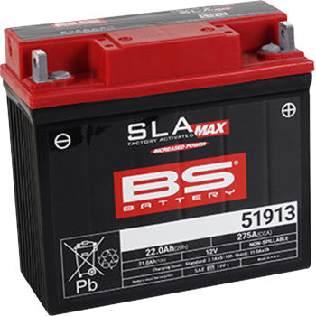 SLA MAX Factory-Activated AGM Maintenance-Free Battery R259/K-Bike 12V 22AH