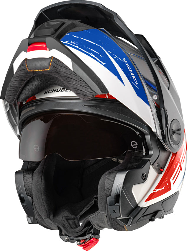 schuberth adventure helmets E2 Explorer Helmet Motorcycle Gear installed HD speakers Schuberth E1 Adventure Helmet (XS