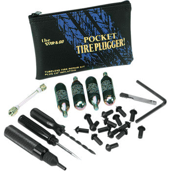 Stop and Go Pocket Tire Plugger with CO² Kit