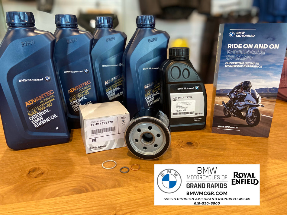 BMW Oil Change Kit for First Service (600 Mile Service) WaterBoxer R1200/1250 Models 2013-2023
