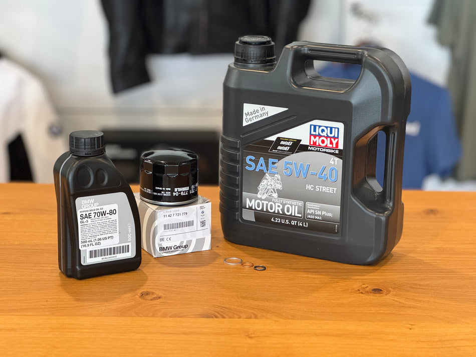 BMW Oil Change Kit for First Service (600 Mile Service) WaterBoxer R1200/1250 Models 2013-2023