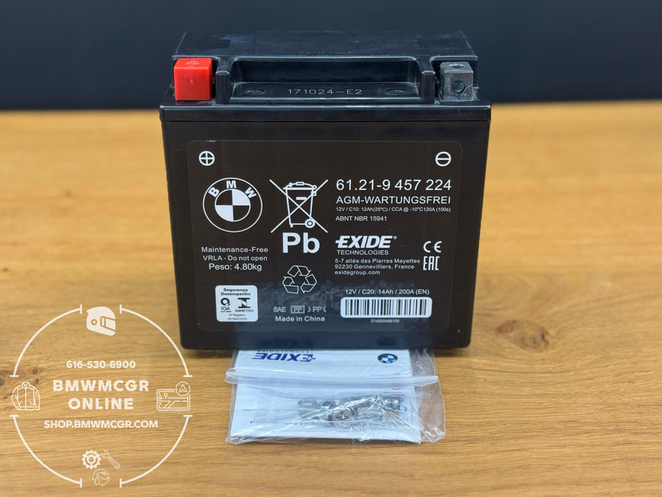 BMW AGM BATTERY R1200GS 1250GS 05-2023 F-Twin Models 650/700/800 ST R GT GS K1200S/R K1300S/R