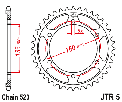 Rear Sprocket For BMW G310R/GS 2016-2025