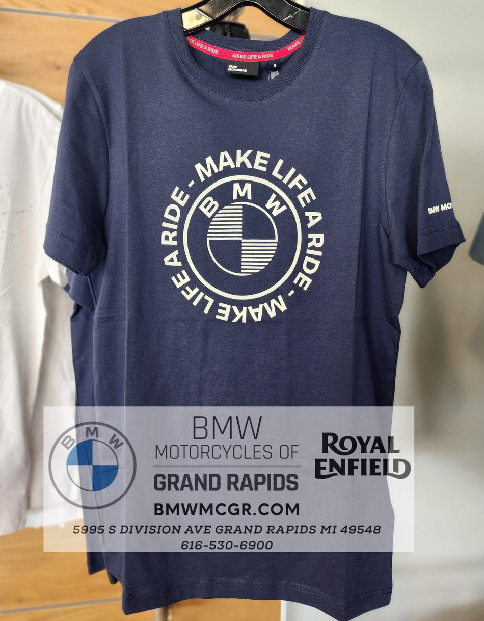 BMW Make Life A Ride T-Shirt in Blue