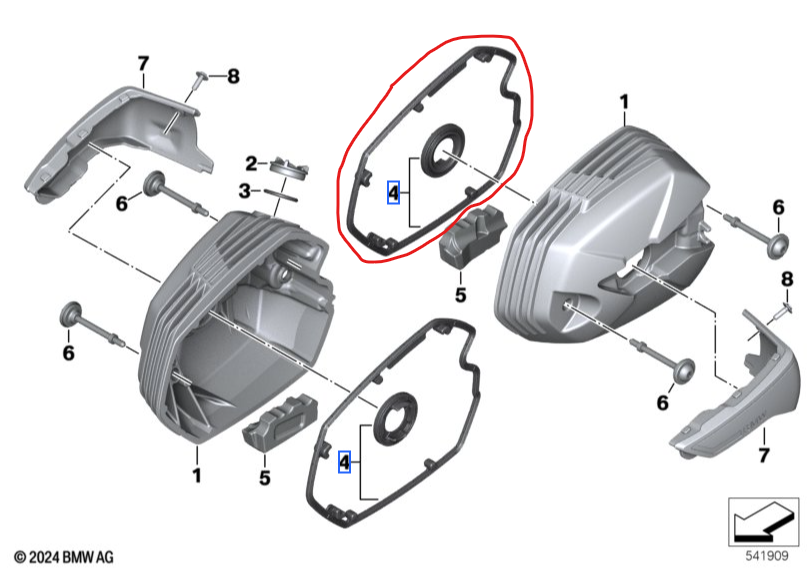 Valve Cover Gasket for R nineT Models 2021-2023