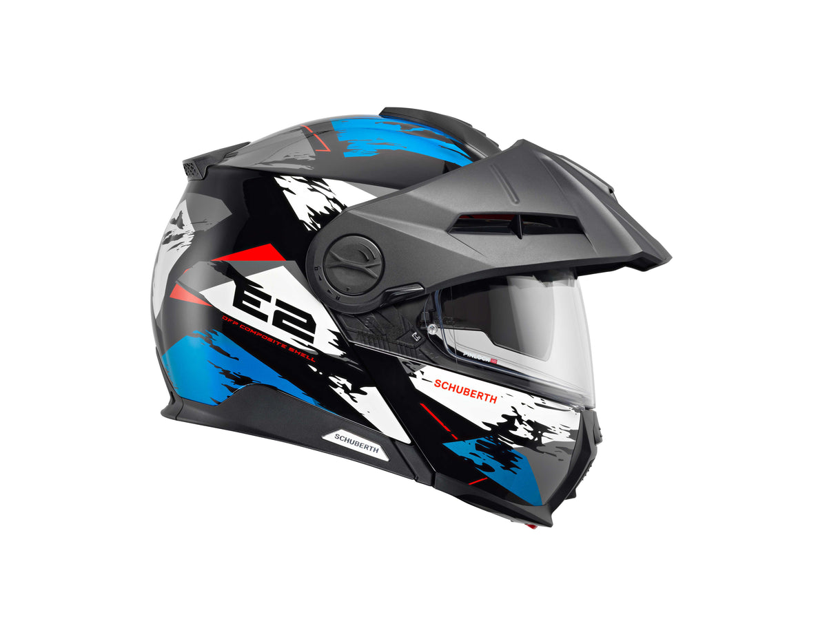 Schuberth E2 Trail Flip Front Motorcycle Helmet (Blue)