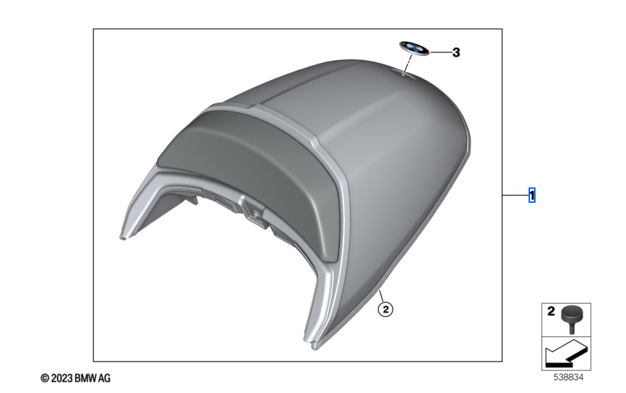 BMW R12 Hump Cover