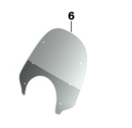 Low Masked BMW R18 Replacement Windshield Glass Fits R18Classic Roctane and Standard 2021-2025