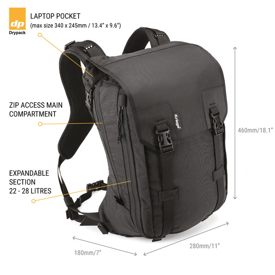 Kriega MAX28 EXPANDABLE BACKPACK