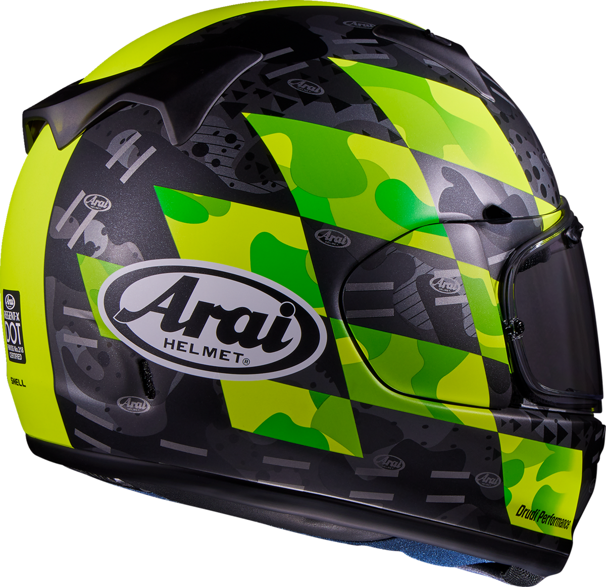 Arai Regent-X Patch — Patch Yellow Frost — angle 6