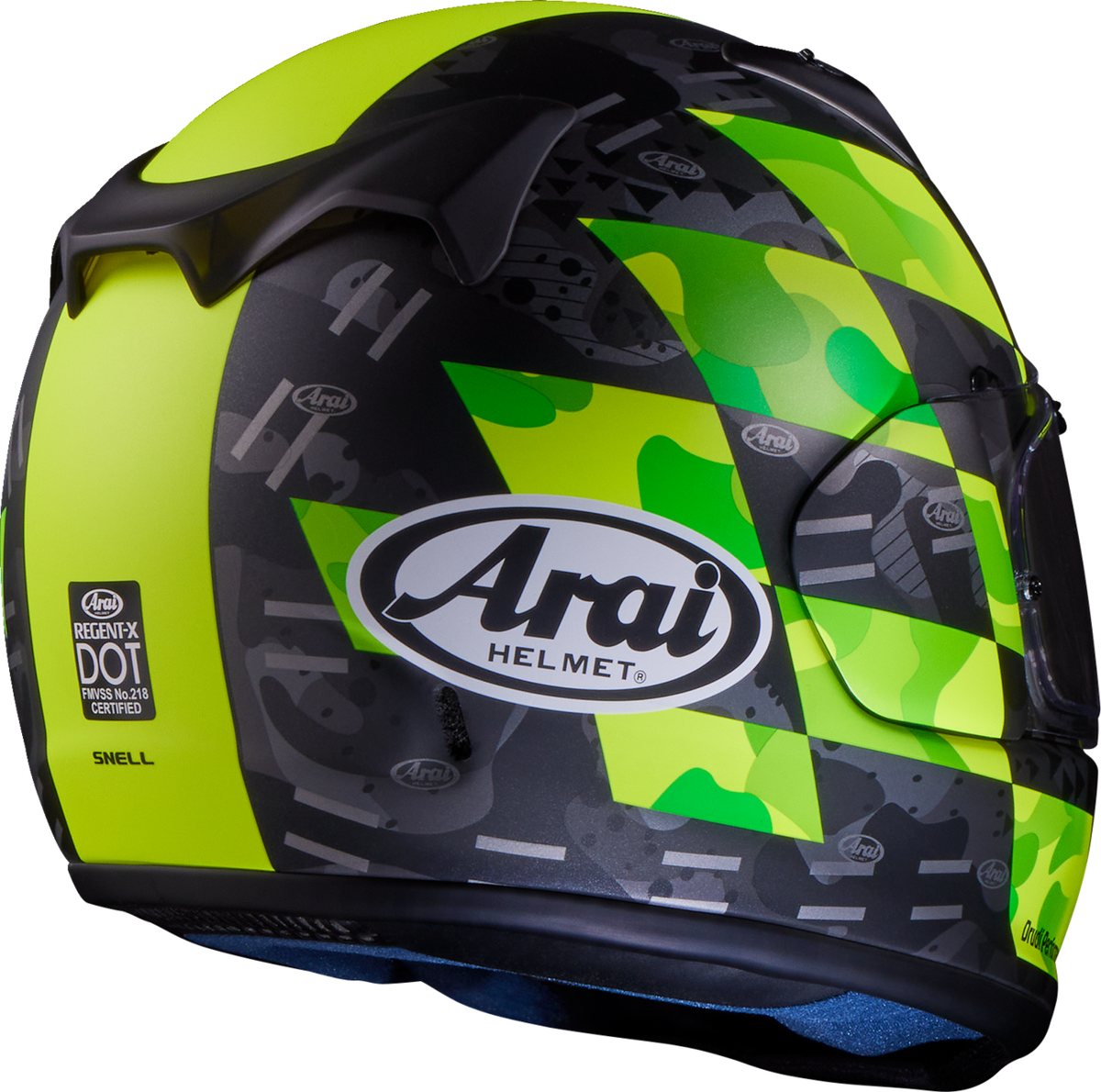 Arai Regent-X Patch — Patch Yellow Frost — angle 7