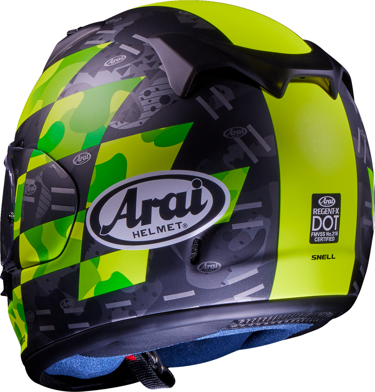 Arai Regent-X Patch — Patch Yellow Frost — angle 9