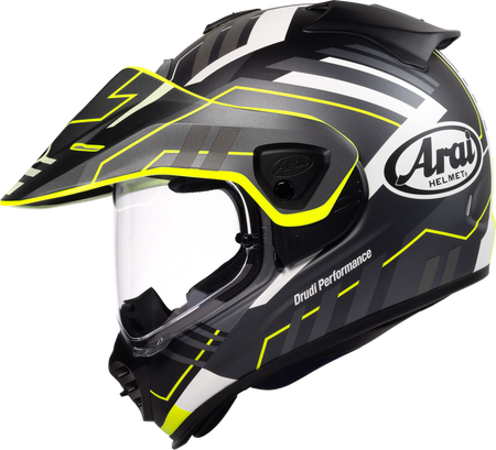 Arai XD-5 Trail — Trail Yellow Frost — angle 2