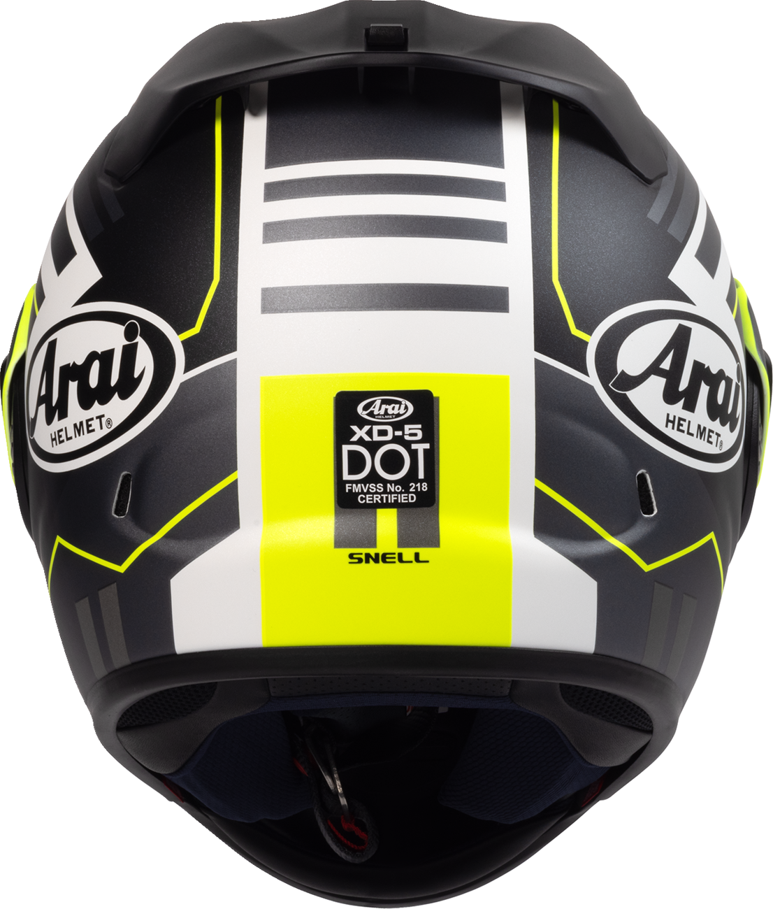 Arai XD-5 Trail — Trail Yellow Frost — angle 4
