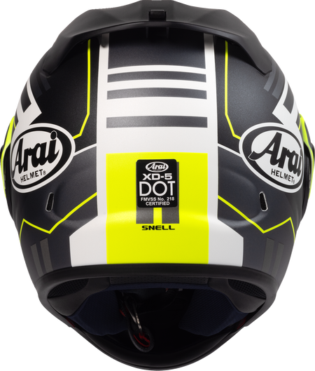 Arai XD-5 Trail — Trail Yellow Frost — angle 4