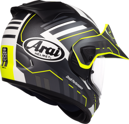Arai XD-5 Trail — Trail Yellow Frost — angle 5