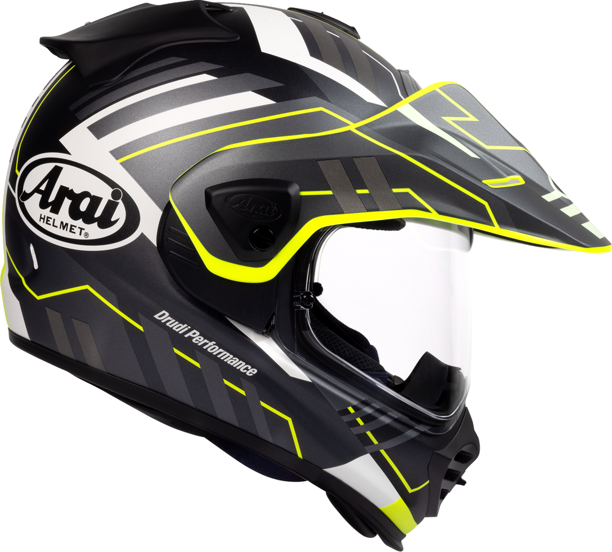 Arai XD-5 Trail — Trail Yellow Frost — angle 6