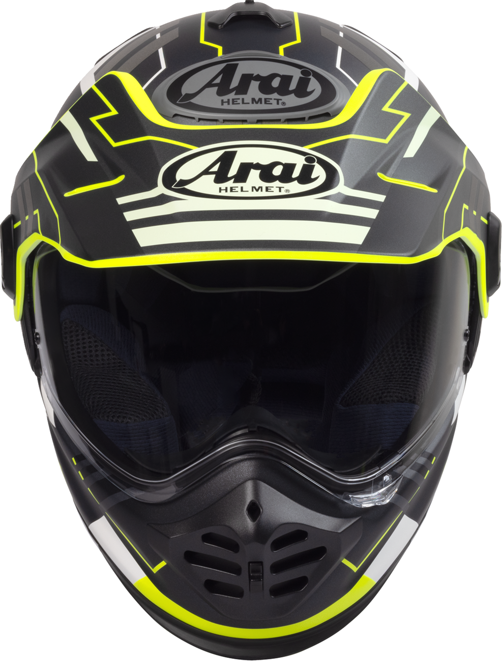 Arai XD-5 Trail — Trail Yellow Frost — angle 7