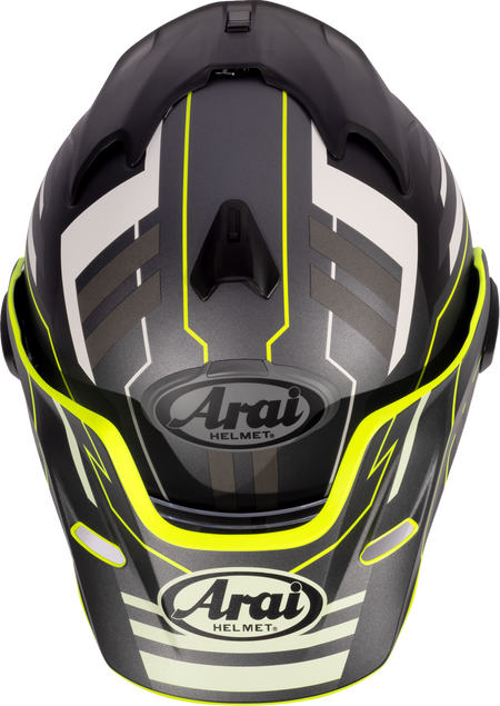 Arai XD-5 Trail — Trail Yellow Frost — angle 8