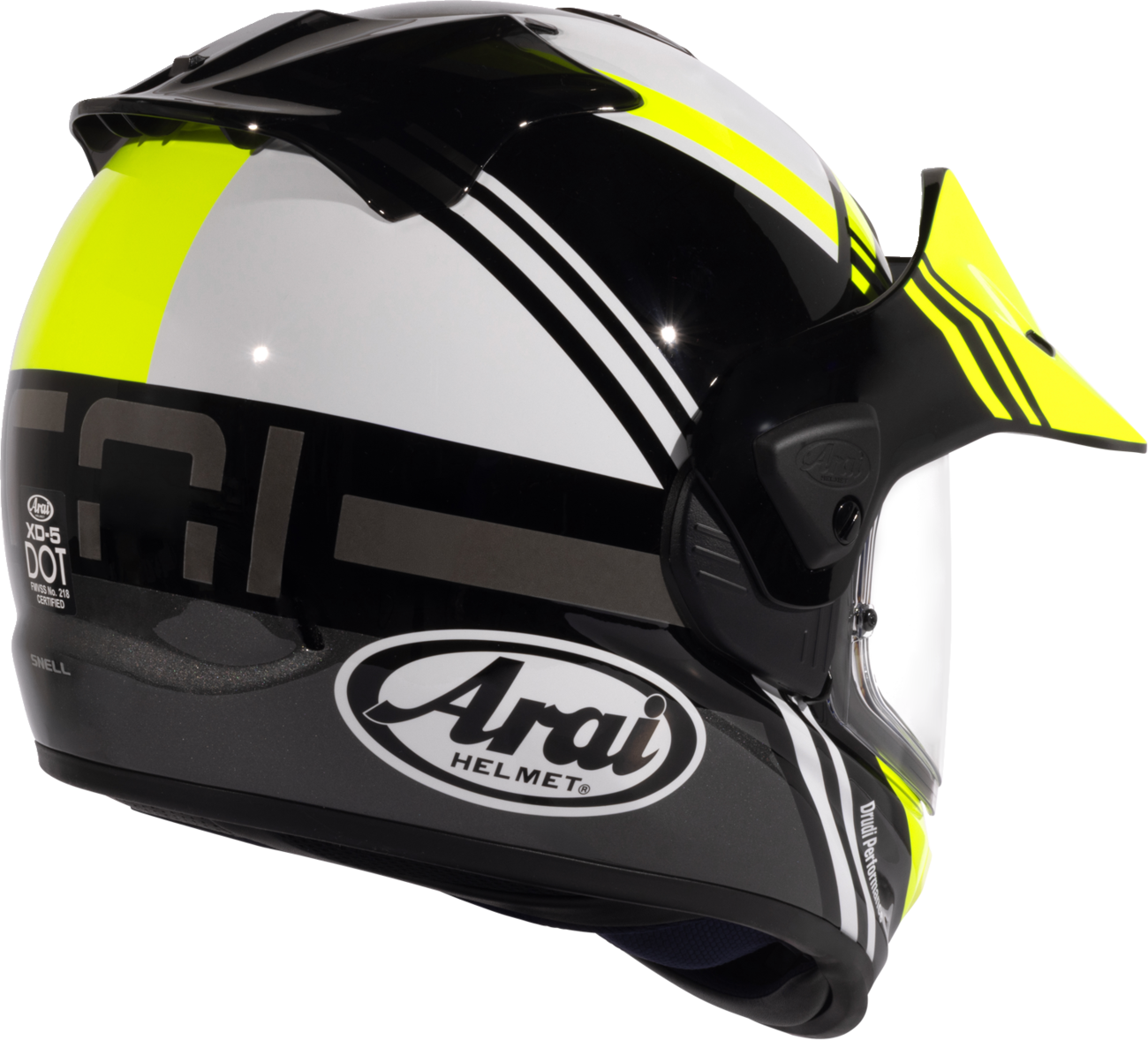 Arai XD-5 Cosmic — Cosmic Yellow — angle 5