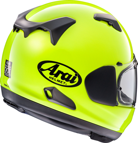 Arai Quantum-X Solid — Fluorescent Yellow — angle 2
