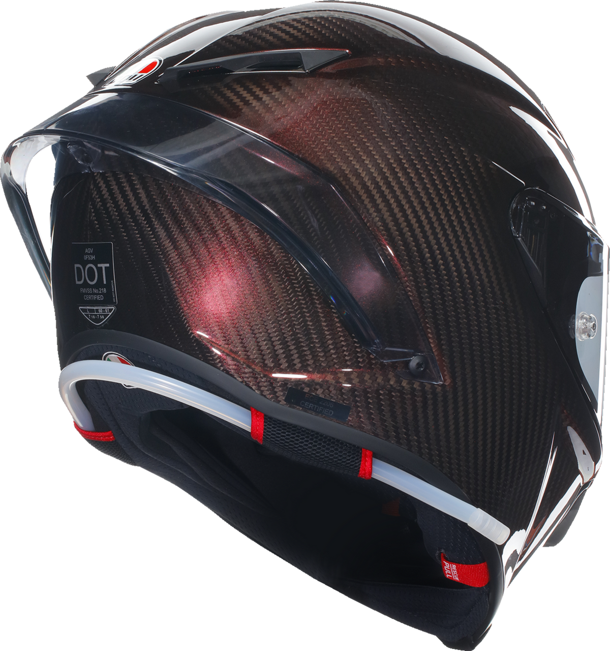 AGV Pista GP RR Carbon — Red Carbon — angle 3