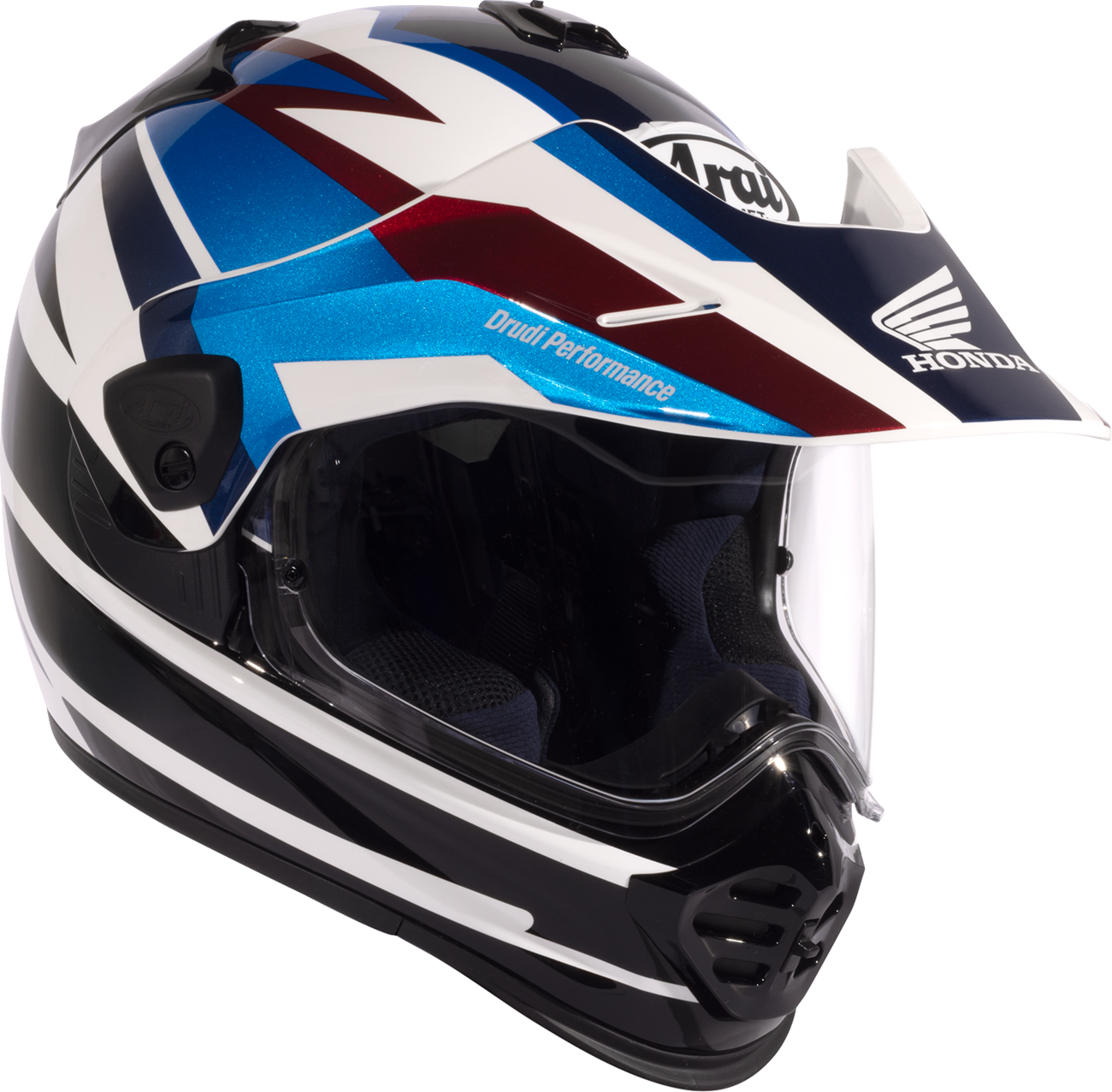 Arai XD-5 Honda Africa Twin — Honda Africa Twin Blue — angle 3