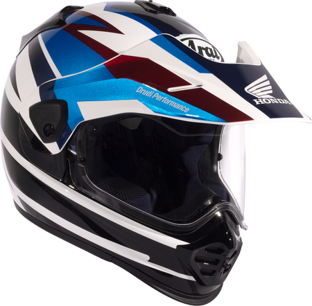 Arai XD-5 Honda Africa Twin — Honda Africa Twin Blue — angle 3
