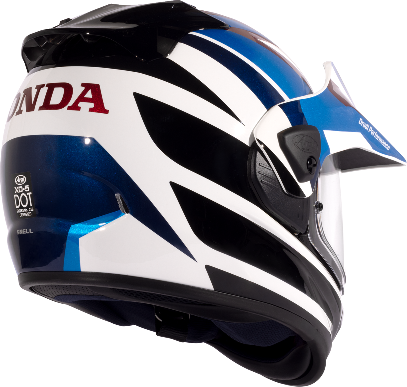 Arai XD-5 Honda Africa Twin — Honda Africa Twin Blue — angle 5