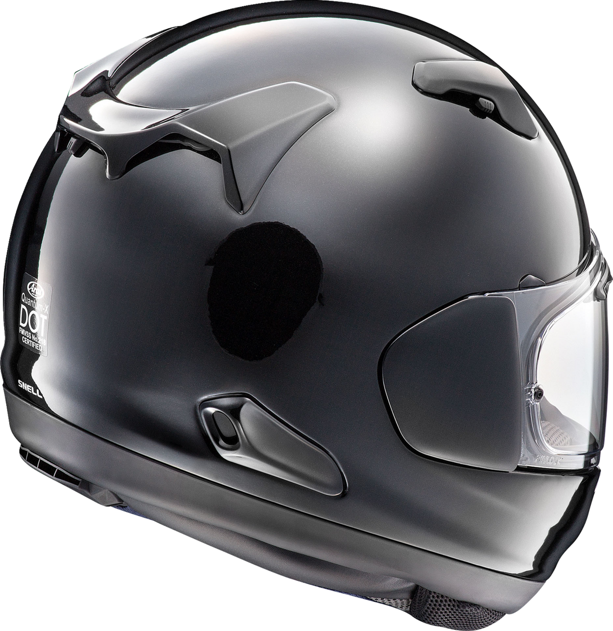 Arai Quantum-X Solid — Diamond Black — angle 2