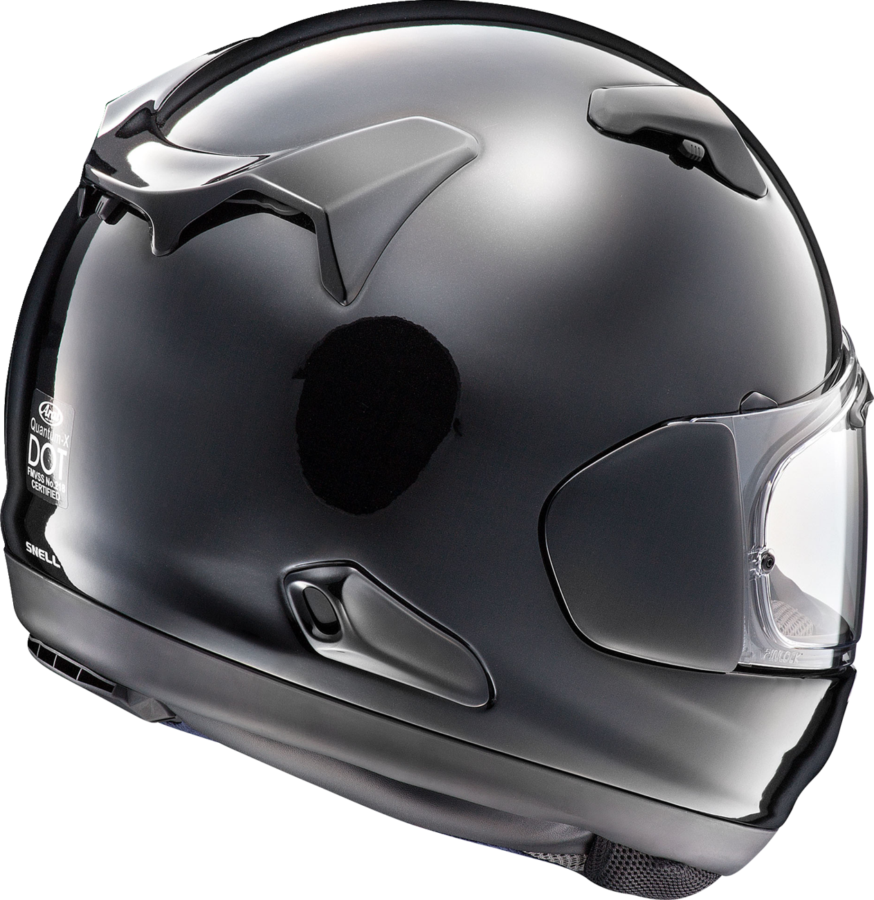 Arai Quantum-X Solid — Diamond Black — angle 2
