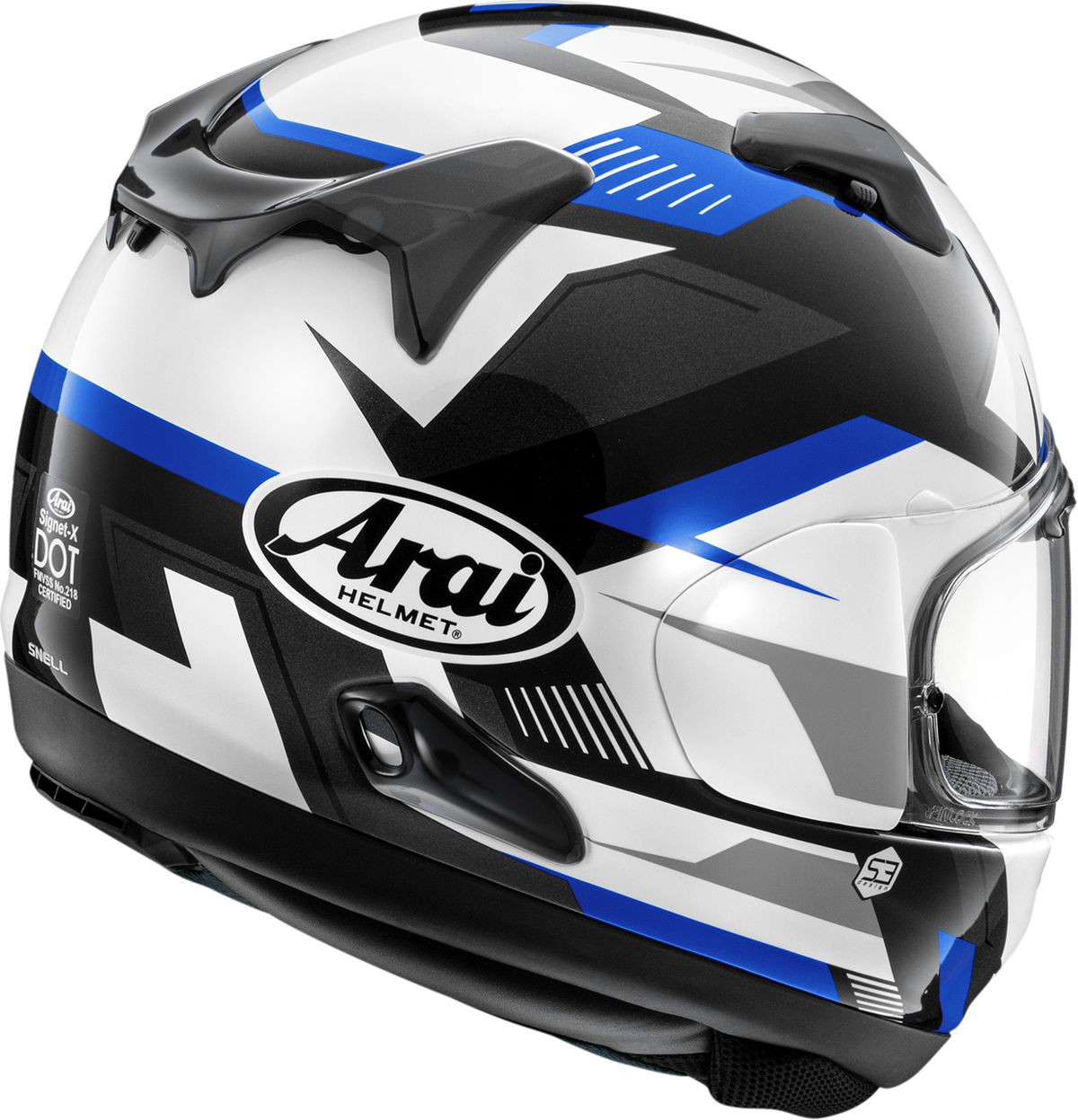 Arai Signet-X Supra — Supra Blue — angle 2