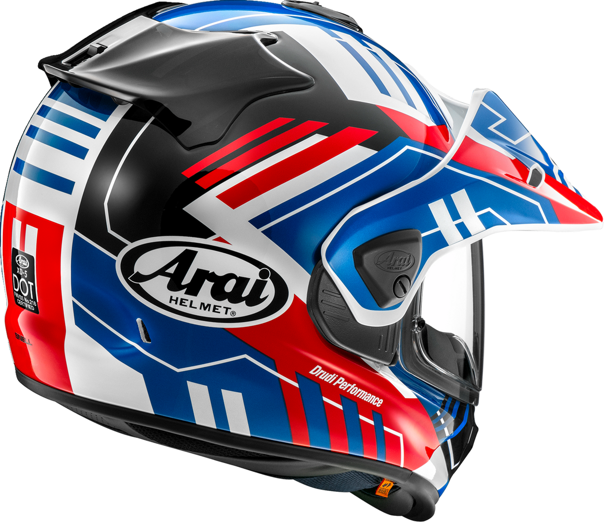 Arai XD-5 Trail — Trail Blue — angle 2