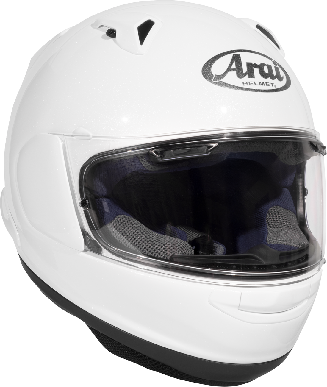 Arai Quantum-X Solid — Diamond White — angle 3
