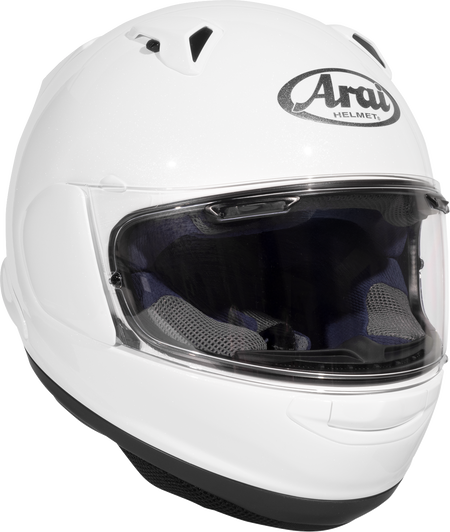 Arai Quantum-X Solid — Diamond White — angle 3