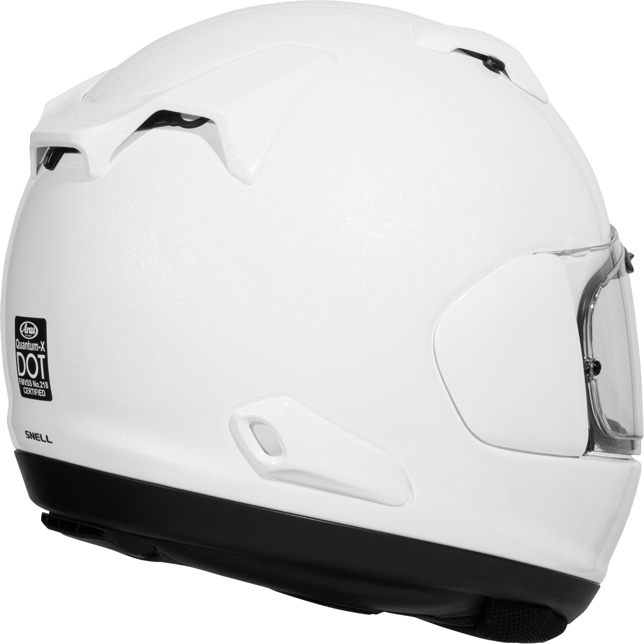 Arai Quantum-X Solid — Diamond White — angle 5