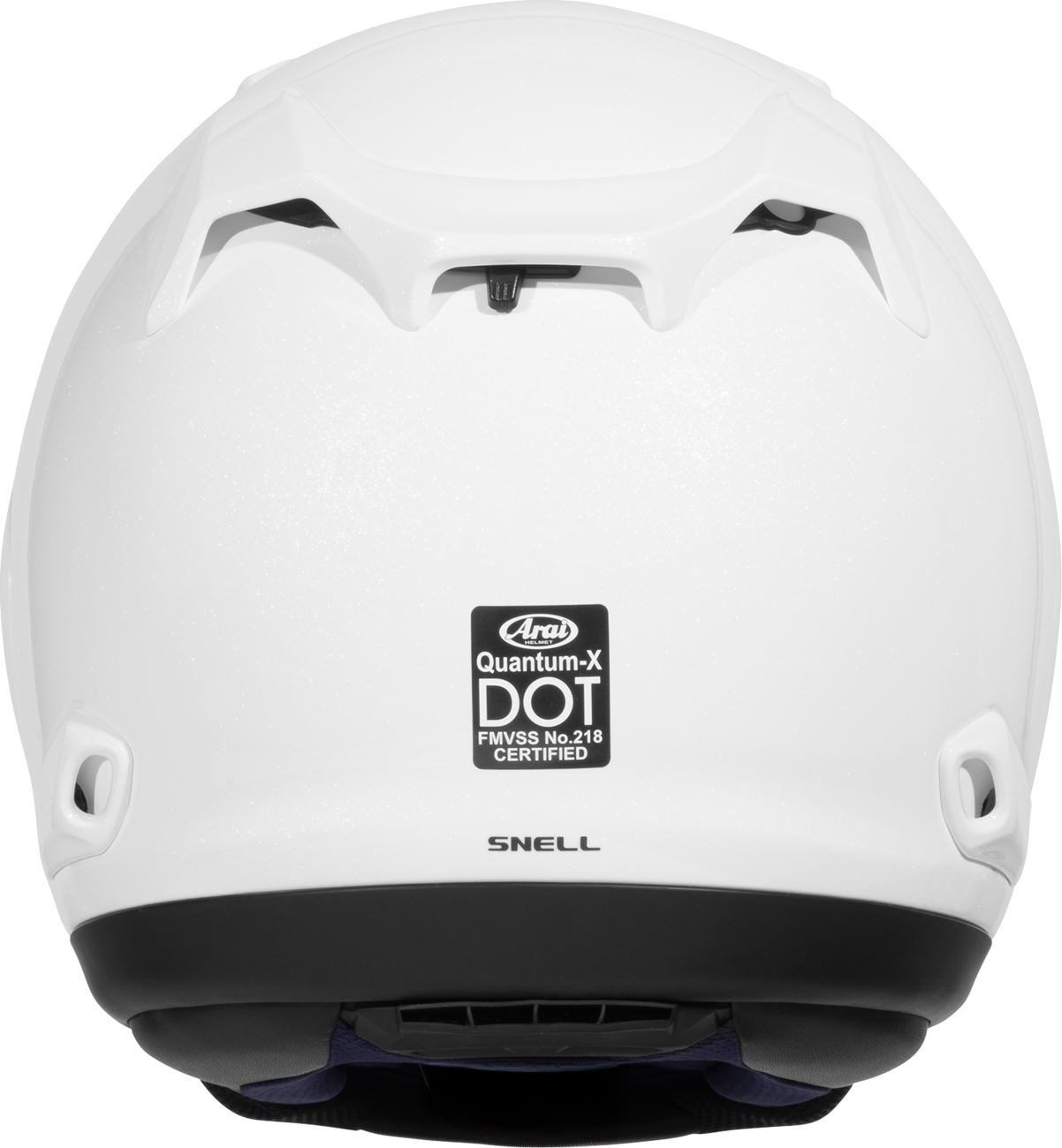 Arai Quantum-X Solid — Diamond White — angle 6