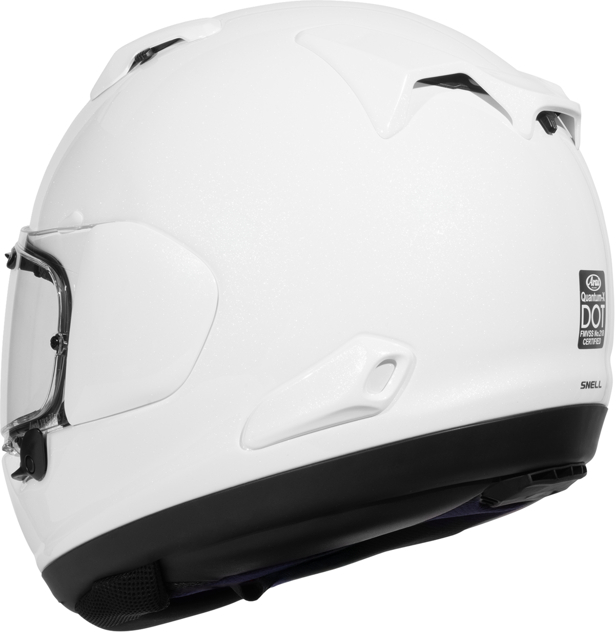 Arai Quantum-X Solid — Diamond White — angle 7