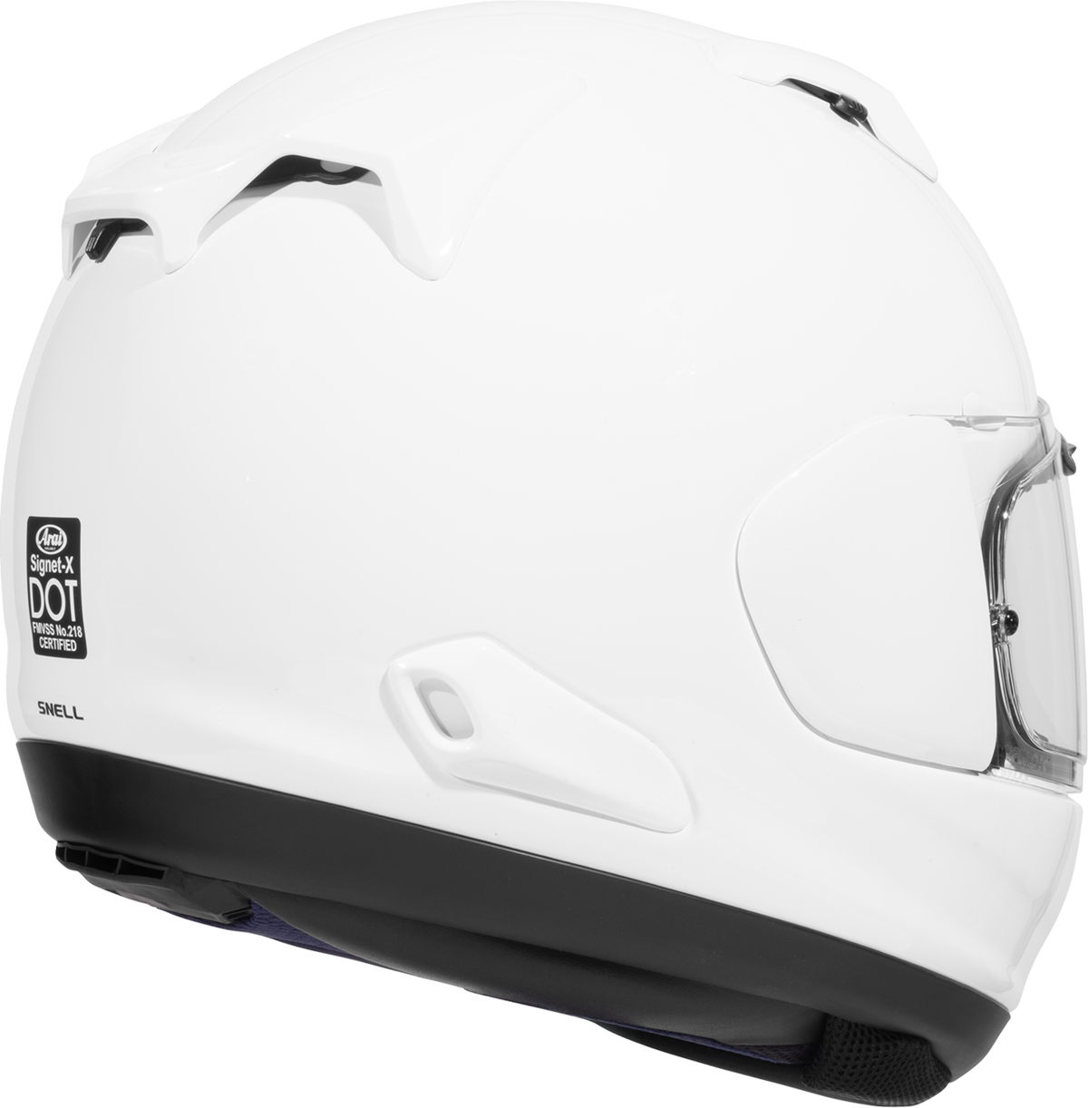 Arai Signet-X Solid — White — angle 5
