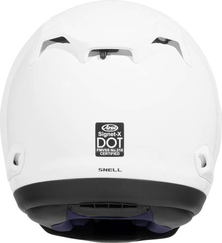 Arai Signet-X Solid — White — angle 6